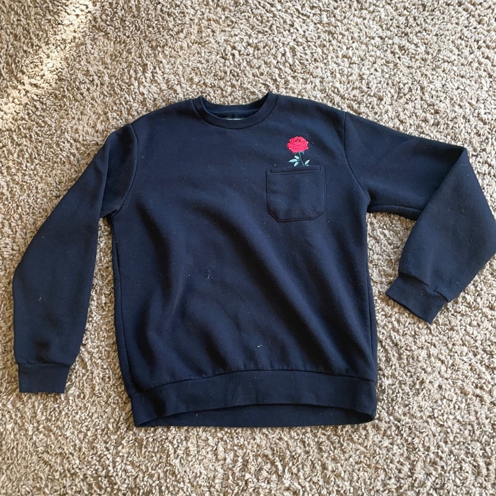 black crew neck